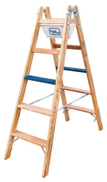 Geis & Knoblauch ERGO Plus Stehleiter Holz 2x8
