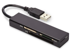 Ednet USB2.0 Multi-Kartenleser 4-Port schwarz