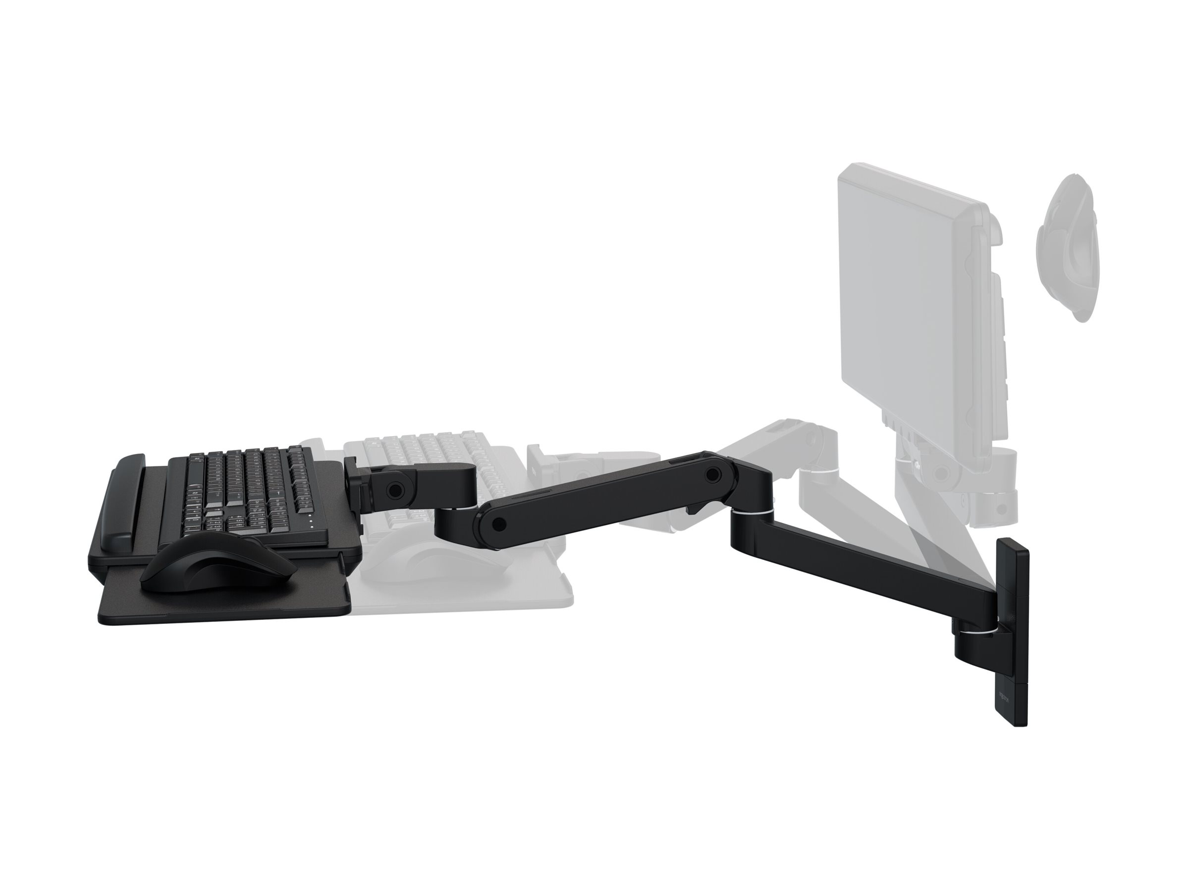 ERGOTRON LX Pro Tastaturarm für die Wand, Constant Force Technologie, Schwarz