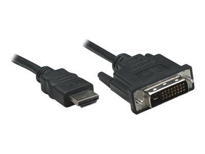 MANHATTAN HDMI auf DVI-Kabel 1m schwarz HDMI-Stecker auf DVI-D 24+1 Stecker Dual Link MANHATTAN HDMI auf DVI-Kabel 1m schwarz HDMI-Stecker auf DVI-D 24+1 Stecker Dual Link