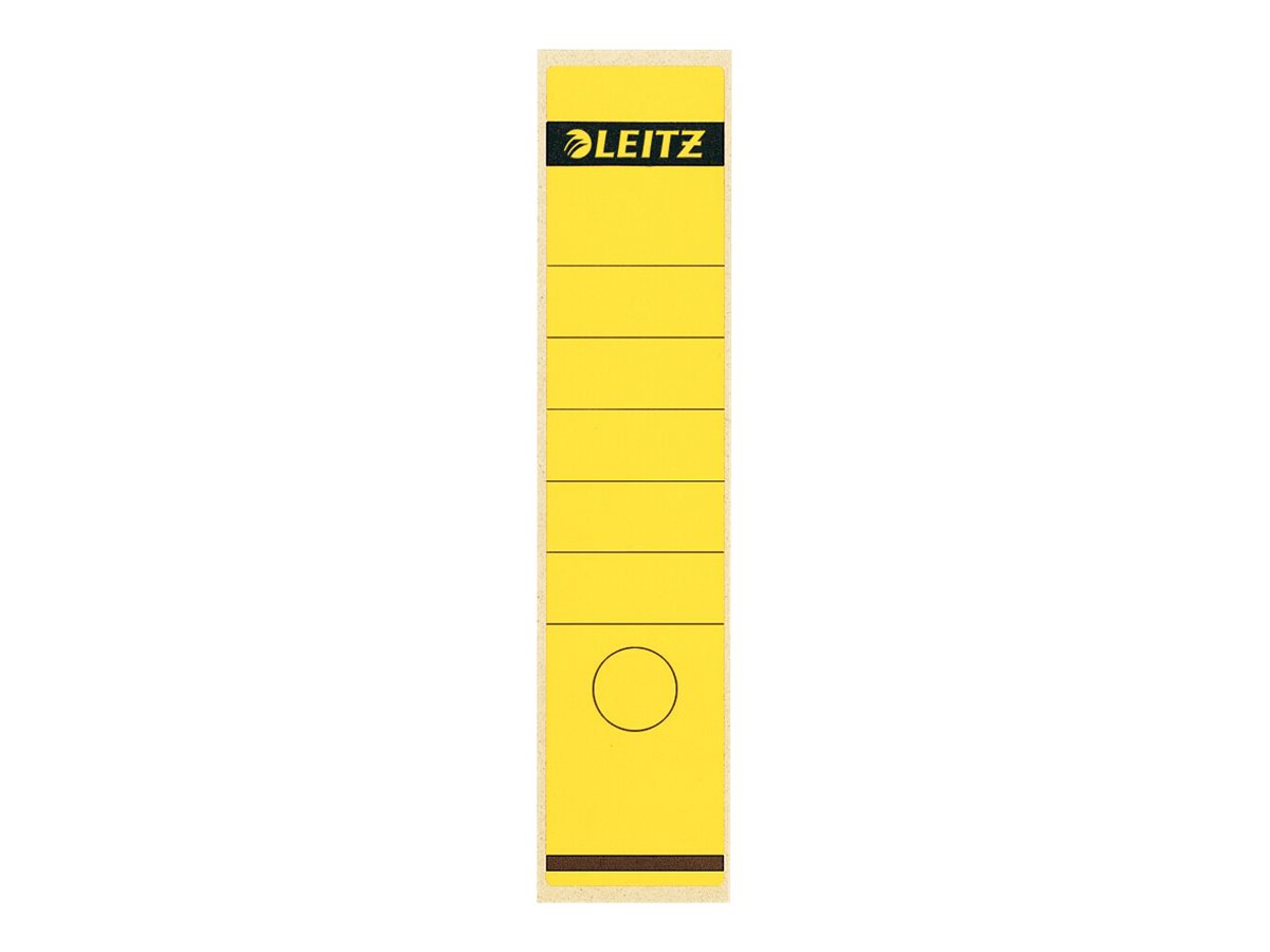 100 LEITZ Ordneretiketten 1640 gelb fuer 8,0 cm Rueckenbreite 100 LEITZ Ordneretiketten 1640 gelb fuer 8,0 cm Rueckenbreite