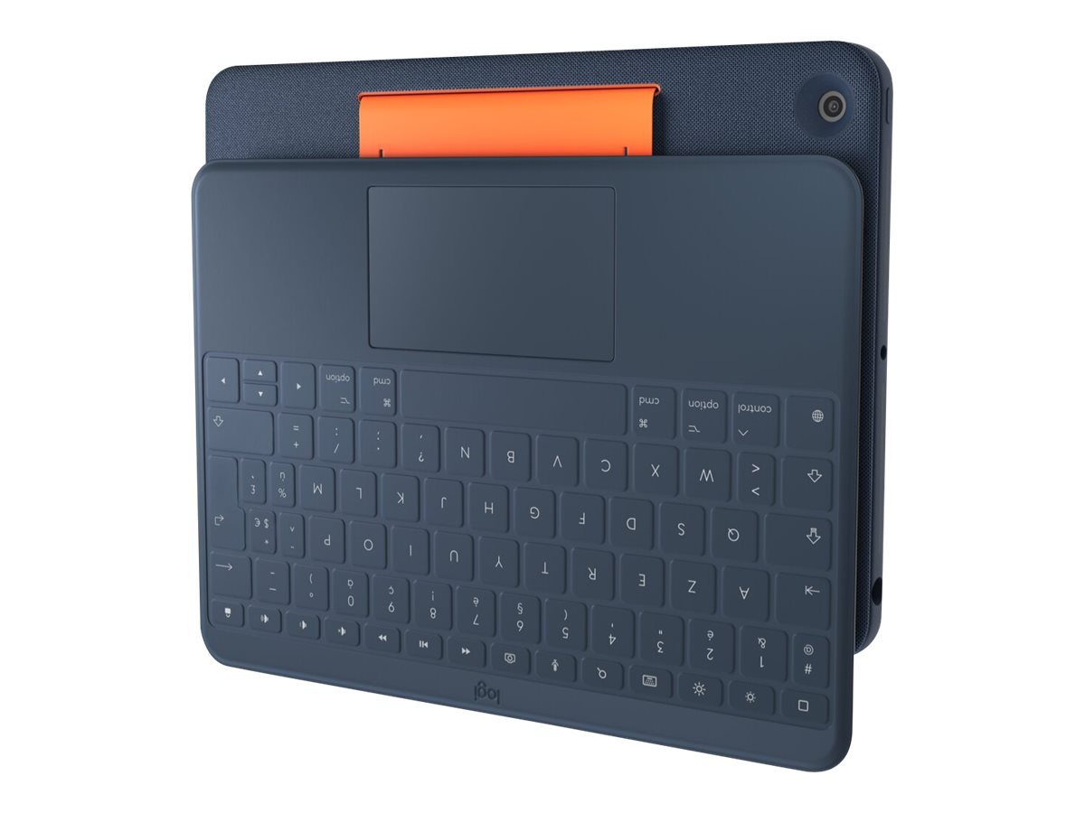 Logitech Rugged Combo 3 Touch for Education - Tastatur und Foliohülle - mit Trackpad - Apple Smart connector - QWERTZ - Deutsch - Classic Blue - für Bildungseinrichtungen - für Apple 10.2-inch iPad (7. Generation, 8. Generation)