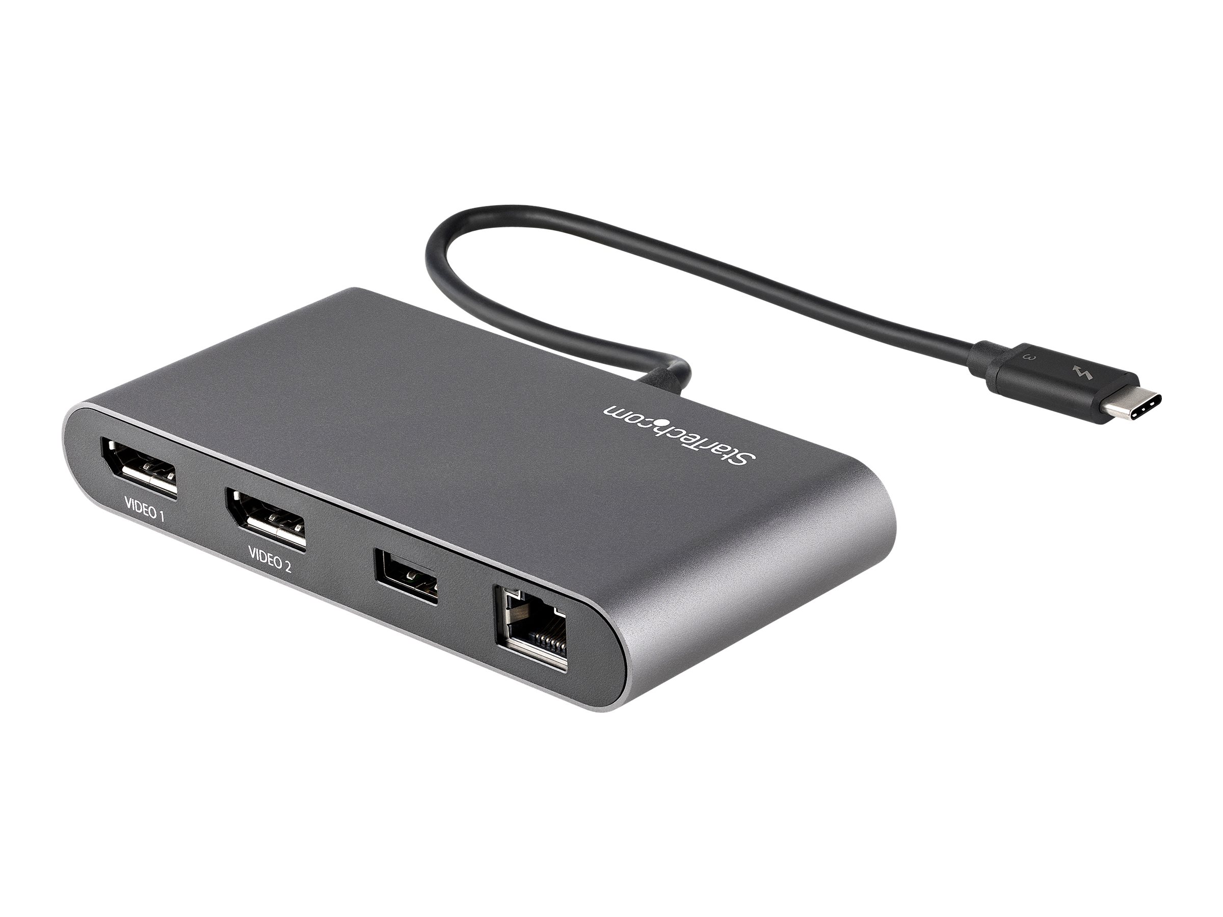 STARTECH.COM Thunderbolt 3 Mini Dock - Tragbare TB3-Dockingstation mit dual Monitoren und DP 4K 60Hz - GbE - Mac/Windows