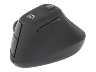 MANHATTAN Vertikale Ergonomische Kabellose Maus USB-A Nanoempfänger sechs Tasten plus Mausrad handgelenkfreundlicher Winkel schwarz MANHATTAN Vertikale Ergonomische Kabellose Maus USB-A Nanoempfänger sechs Tasten plus Mausrad handgelenkfreundlicher Winkel schwarz