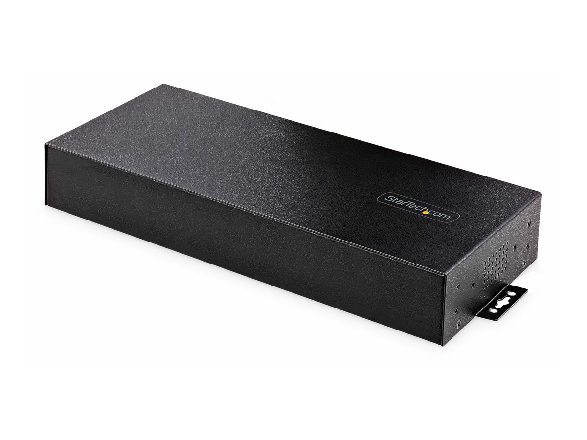 StarTech.com 16-Port Industrial USB 5Gbps Hub with Power Adapter, Metal Enclosure, Mountable, ESD Protection, Terminal Block Power, USB Charging, Dual-Host Switch - TAA - Hub - 16 Anschlüsse - an Rack montierbar - TAA-konform