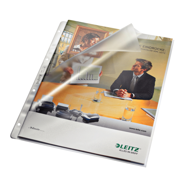 LEITZ Prospekthuellen 4780 DIN A4 transparent genarbt 0,13 mm, 100 St