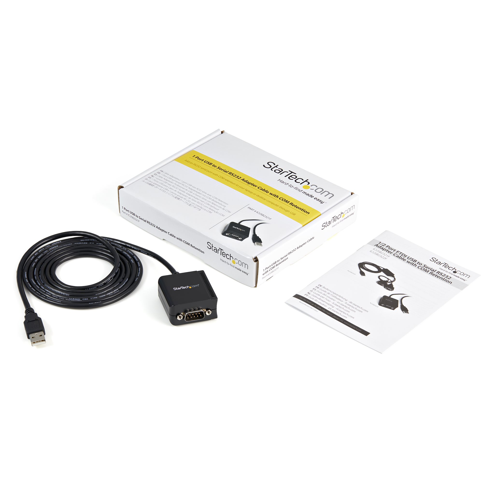 STARTECHCOM ICUSB2321F USB to RS232 DB9 Serial Adapter Cable