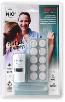 COLOP Little NIO Lehrer MotivstempelSet Smiley Schule 1,7 x 1,7 cm, 1 Set