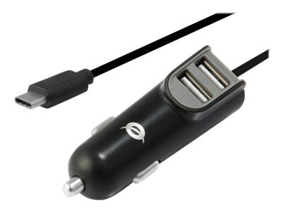 CONCEPTRONIC LadegerÃ¤t 2Port  15W,2xUSB-A+USB-C Kabelschwarz