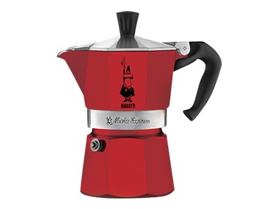 Bialetti Moka Express Rot, Espressokocher fuer 6 Tassen
