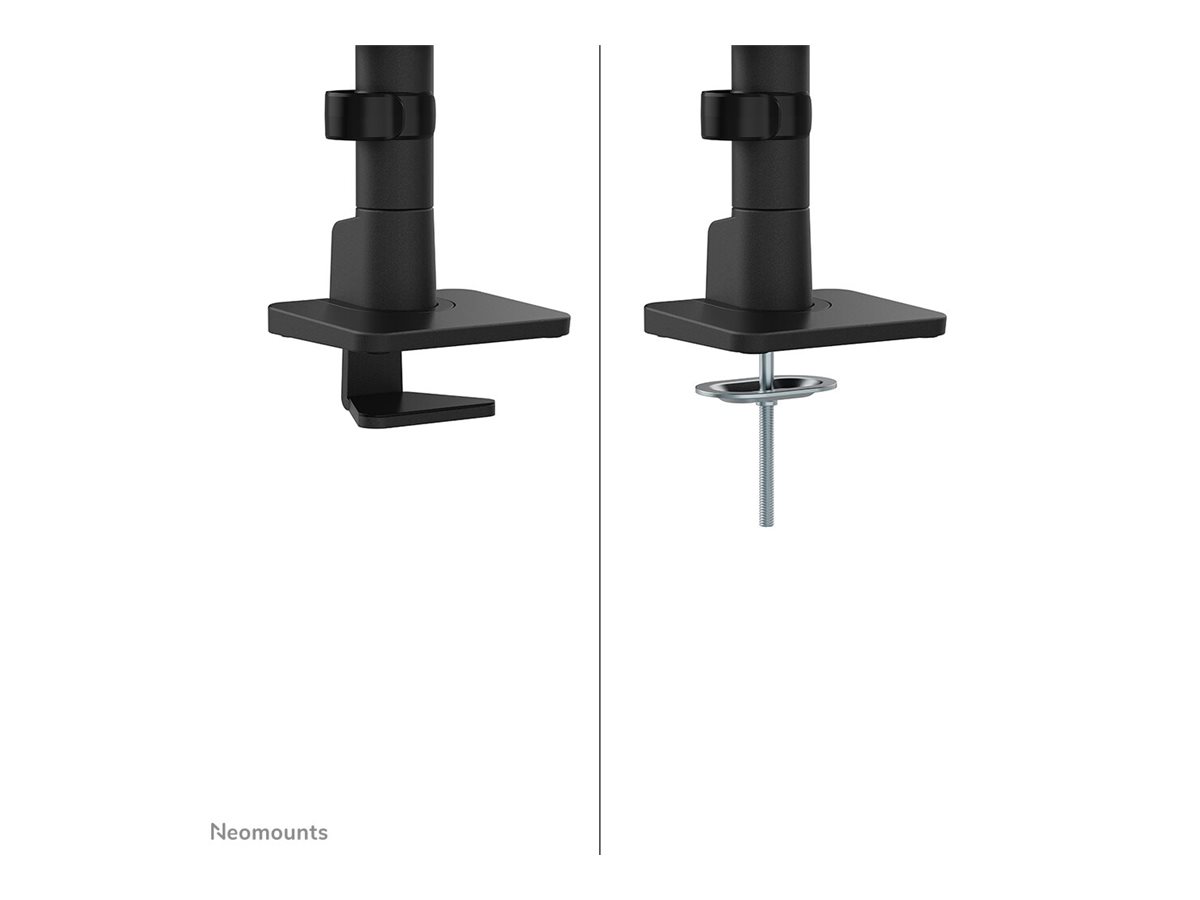 NEOMOUNTS Next One SL Desk Mount double display sliding VESA topfix clamp/grommet black