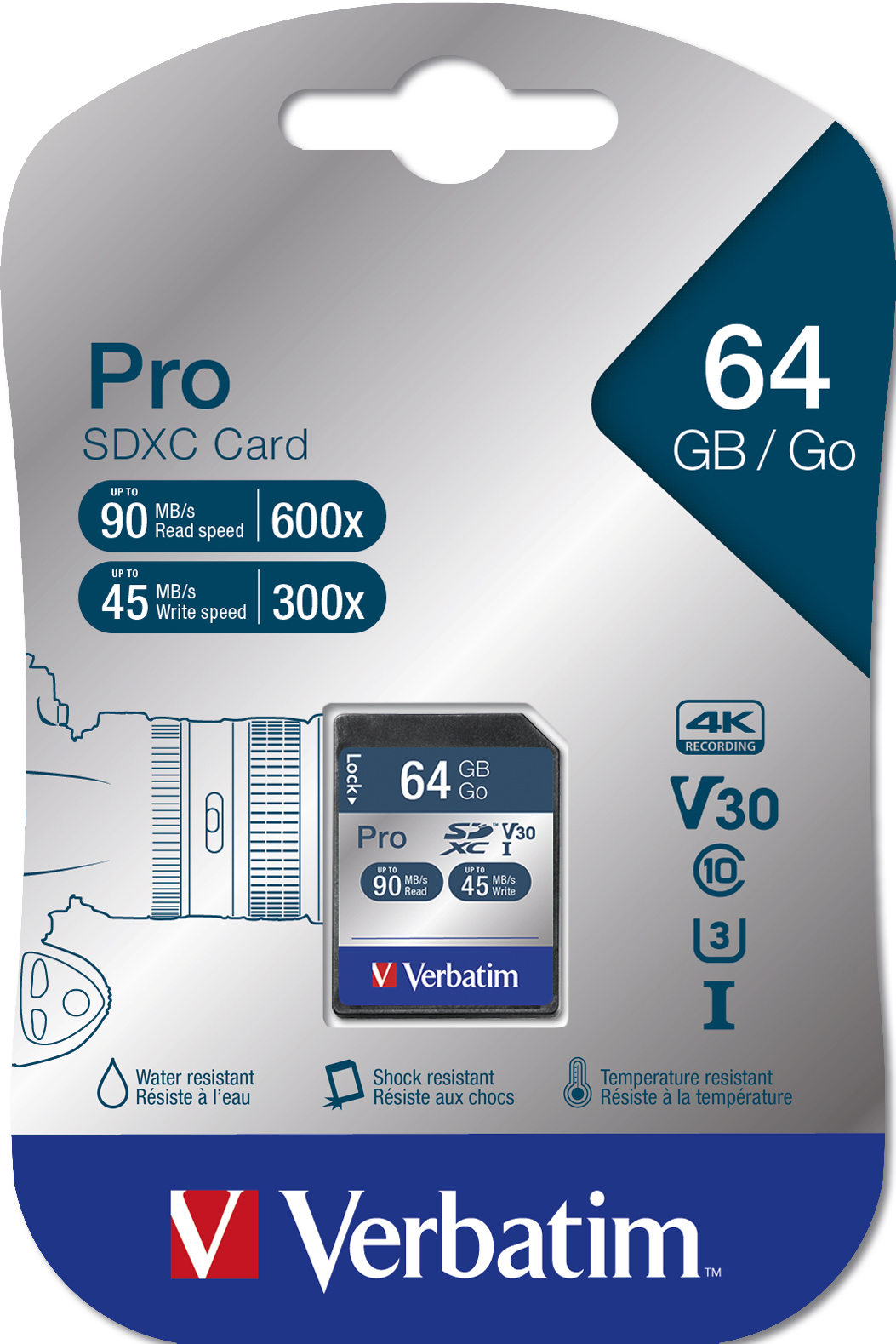 VERBATIM PRO U3 SDXC KARTE 64GB