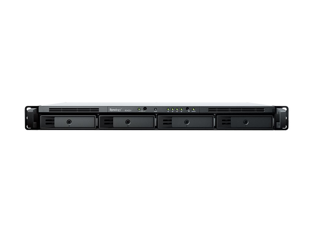 SYNOLOGY RS422+ 4-Bay NAS-Rackmount AMD Ryzen 5 1600 dual-core 2.6GHz 2GB DDR4 ECC