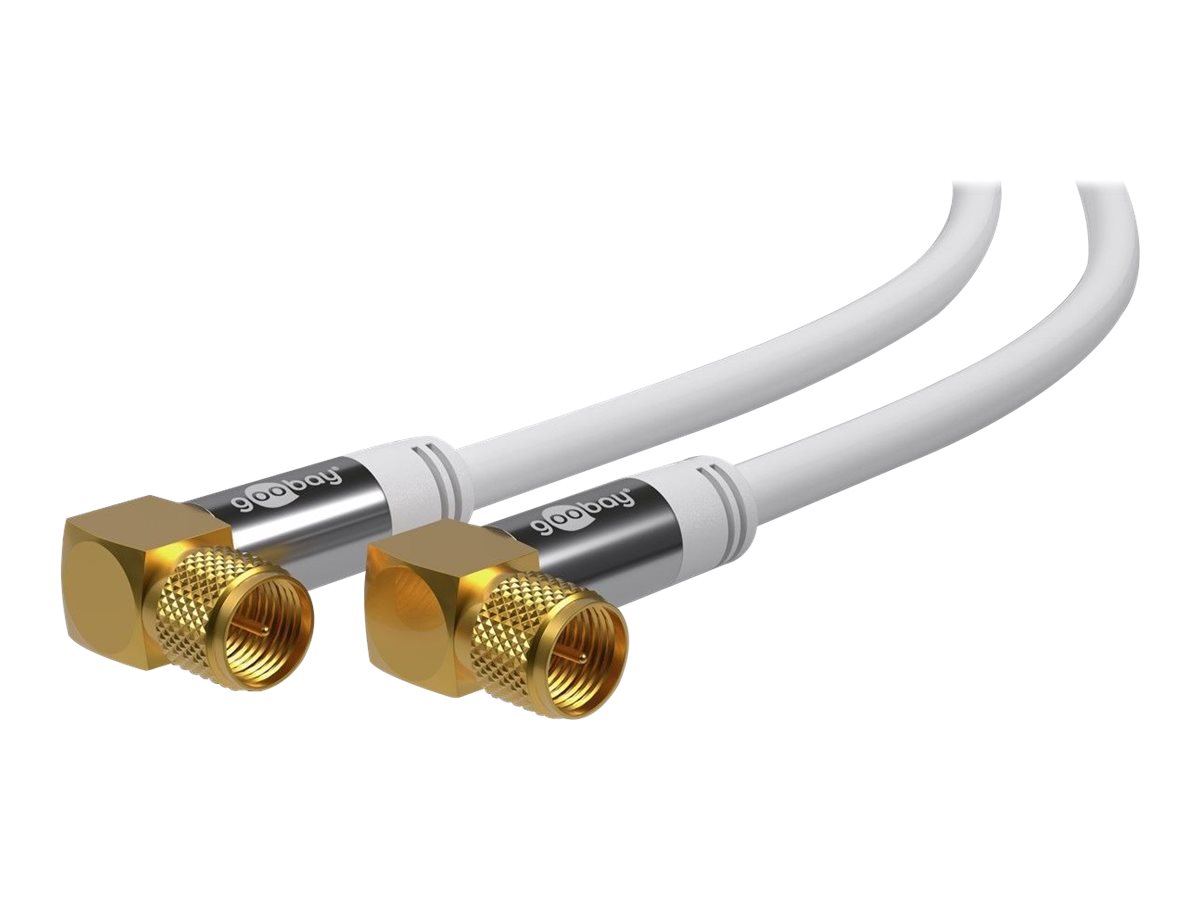 goobay FStecker SATKabel 1,0 m weiß, 1 St