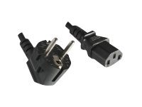 helos Netzanschlusskabel, Schutzkontaktstecker 90° auf C13, schwarz, 1,0m helos Netzanschlusskabel, Schutzkontaktstecker 90° auf C13, schwarz, 1,0m