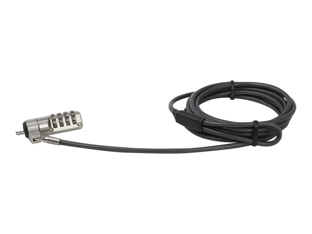 STARTECH.COM Laptop Cable Lock - Swivel Hinge - 2 m Steel Cable - 4-Digit Combination Lock - Locking Security Cable