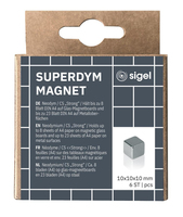 SIGEL C5 Strong Magnete silber, Metall 1,0 x 1,0 x 1,0 cm, 6 St