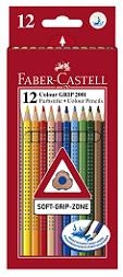 12 FABER-CASTELL Colour GRIP Buntstifte farbsortiert