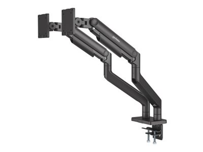 MANHATTAN Tischhalterung mit mechanischer Feder zwei Gelenke für zwei Monitore 43,18-114,30cm 17-45Zoll und bis zu 20 kg/Monitor
