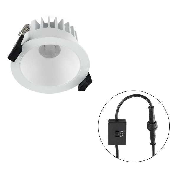 EVN LED-Deckeneinbaustrahler 6W IP54 dim rund weiß