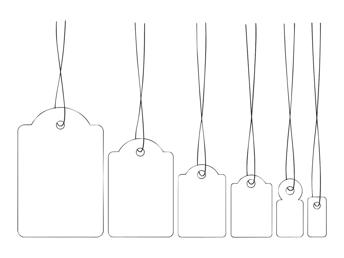 HERMA Haengeetiketten weiss 18,0 x 28,0 mm mit rotem Faden, 1.000 St.