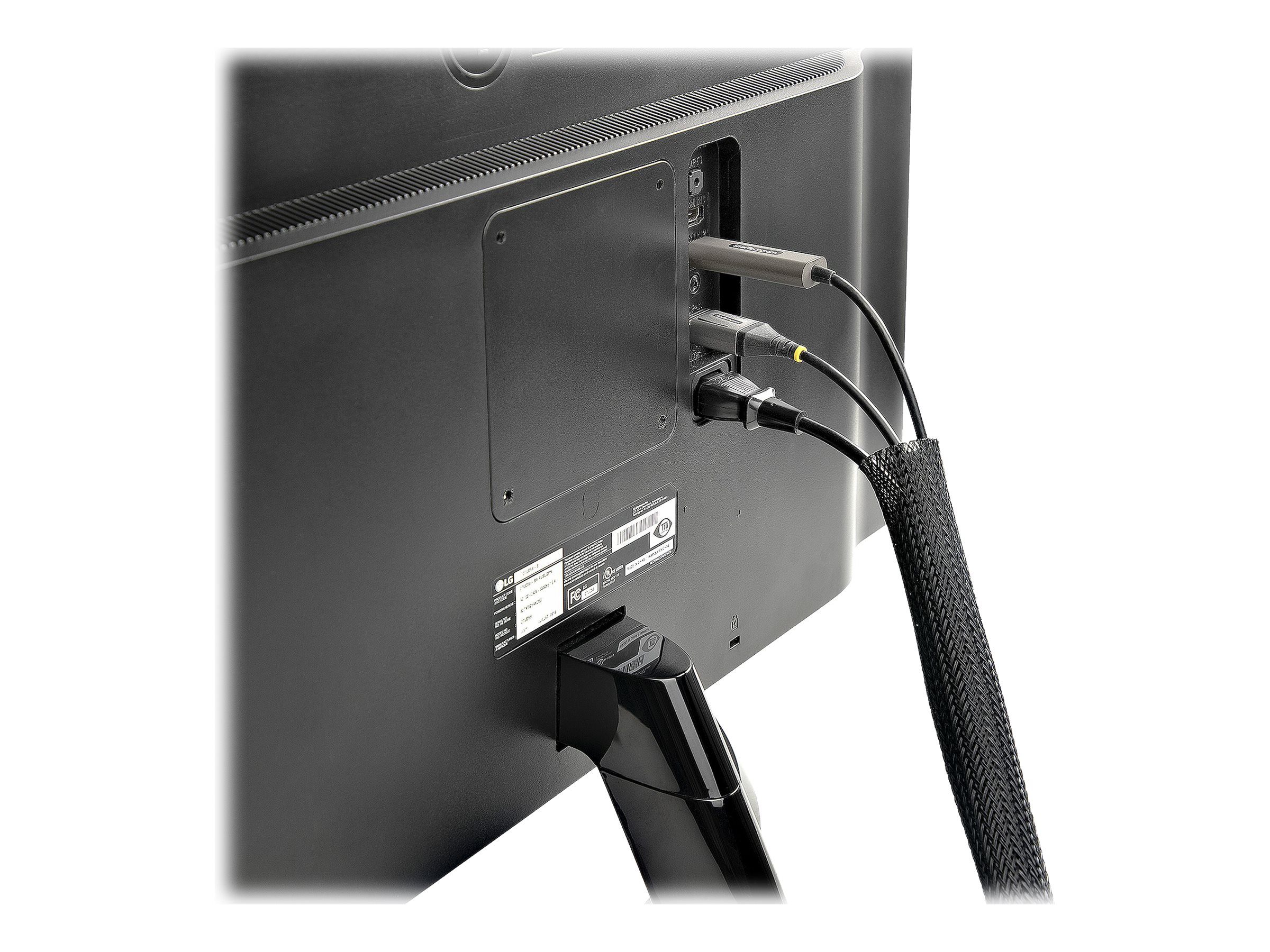 StarTech 10ft 3m Cable Management Sleeve, Trimmable Heavy Duty Cable Wrap, 12 3cm