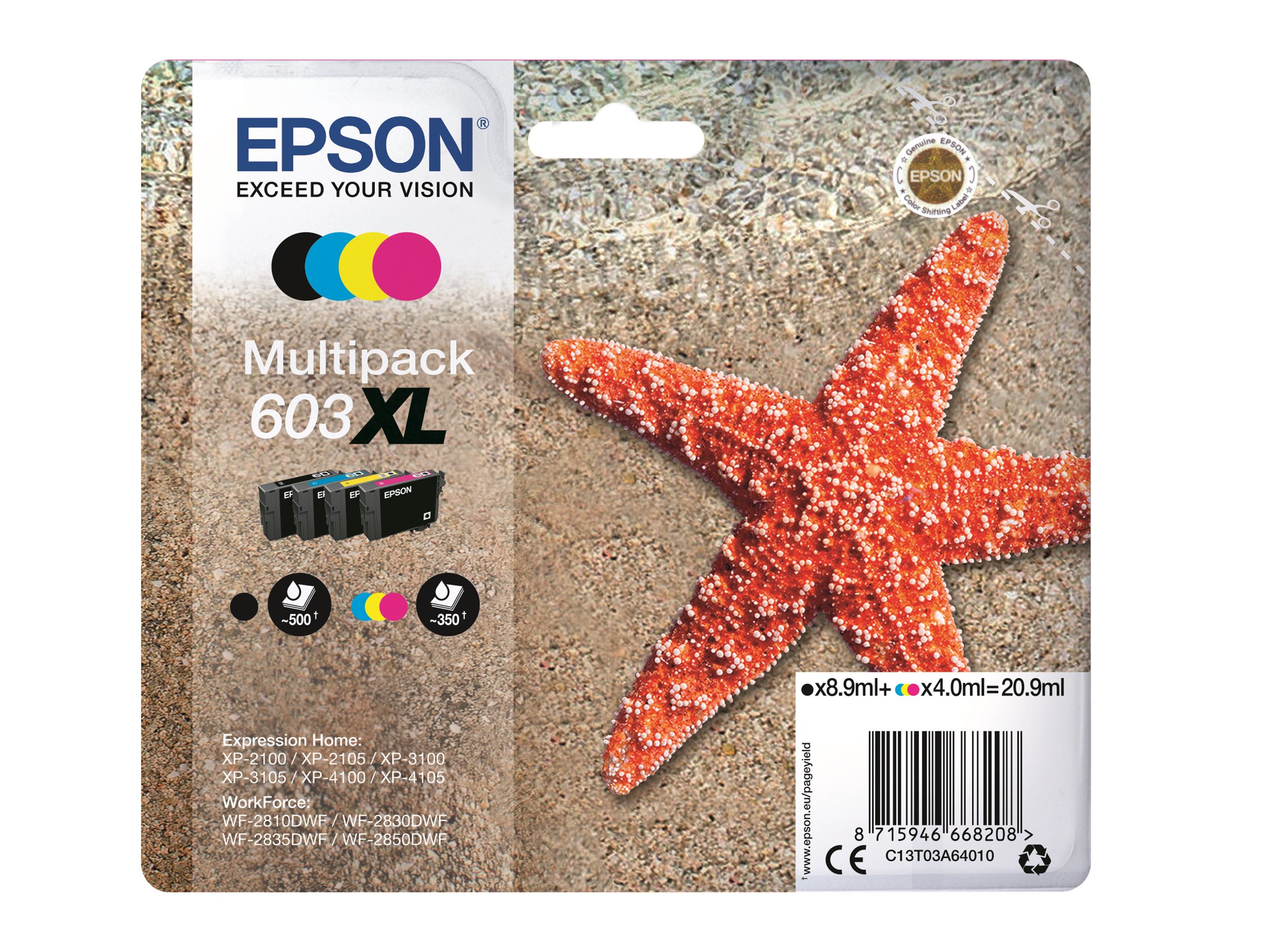 C13T03A64010 EPSON Nr.603XL XP Tinte (4) C13T03A64010 EPSON Nr.603XL XP Tinte (4)