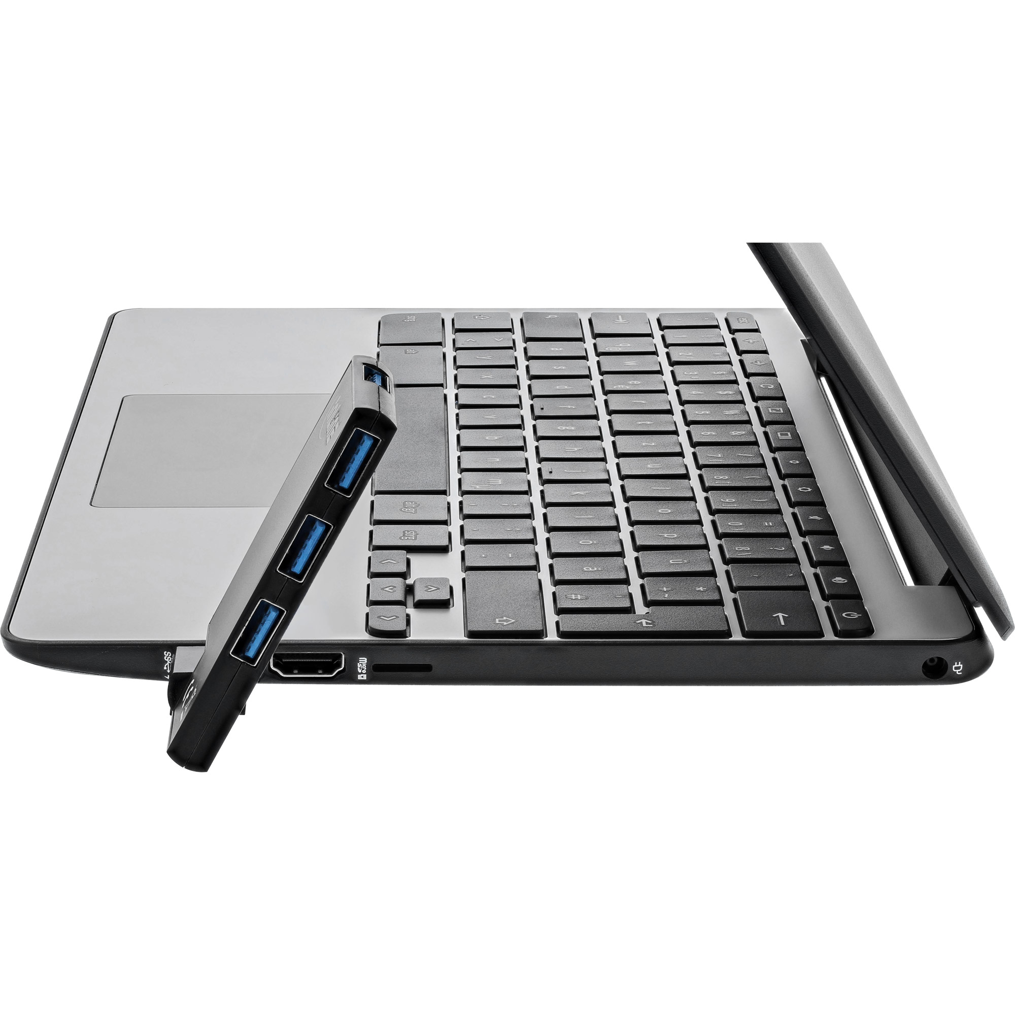 INLINE 180 Twist Hub USB 3.0 4 Port drehbar schwarz