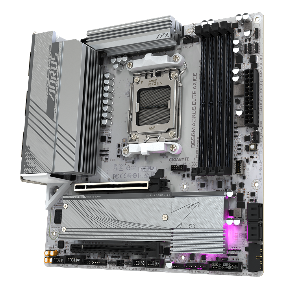 GIGABYTE B650M A ELITE AX ICE AM5 4xDDR5 2xM2 4xSATA