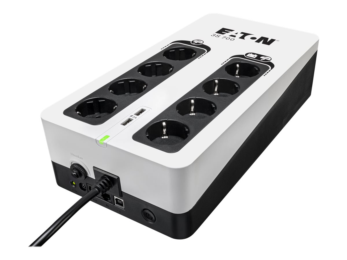 EATON 3S 700 DIN UPS with battery and surge protection