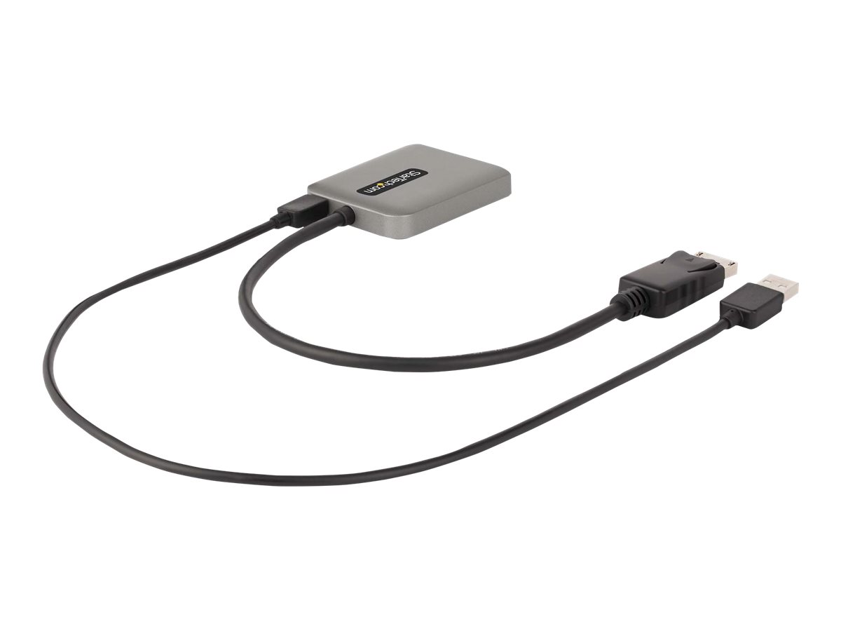 STARTECHCOM 2Port DisplayPort MST Hub Dual 4K 60Hz DP 14multiMonitor Video Adapter 1ft Builtin Cable USB Powered Windows Only