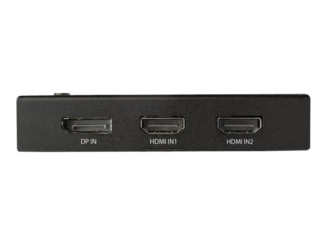 STARTECH.COM HDMI-Video-Switch - 3 x HDMI und 1x DisplayPort - 4K - HDMI Splitter 4 in 1 out automatisch mit Fernbedienung
