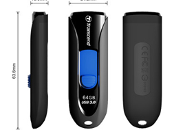 TRANSCEND JetFlash 790K 128GB USB 3.1 Gen 1 Flash Drive 100MB/s schwarz