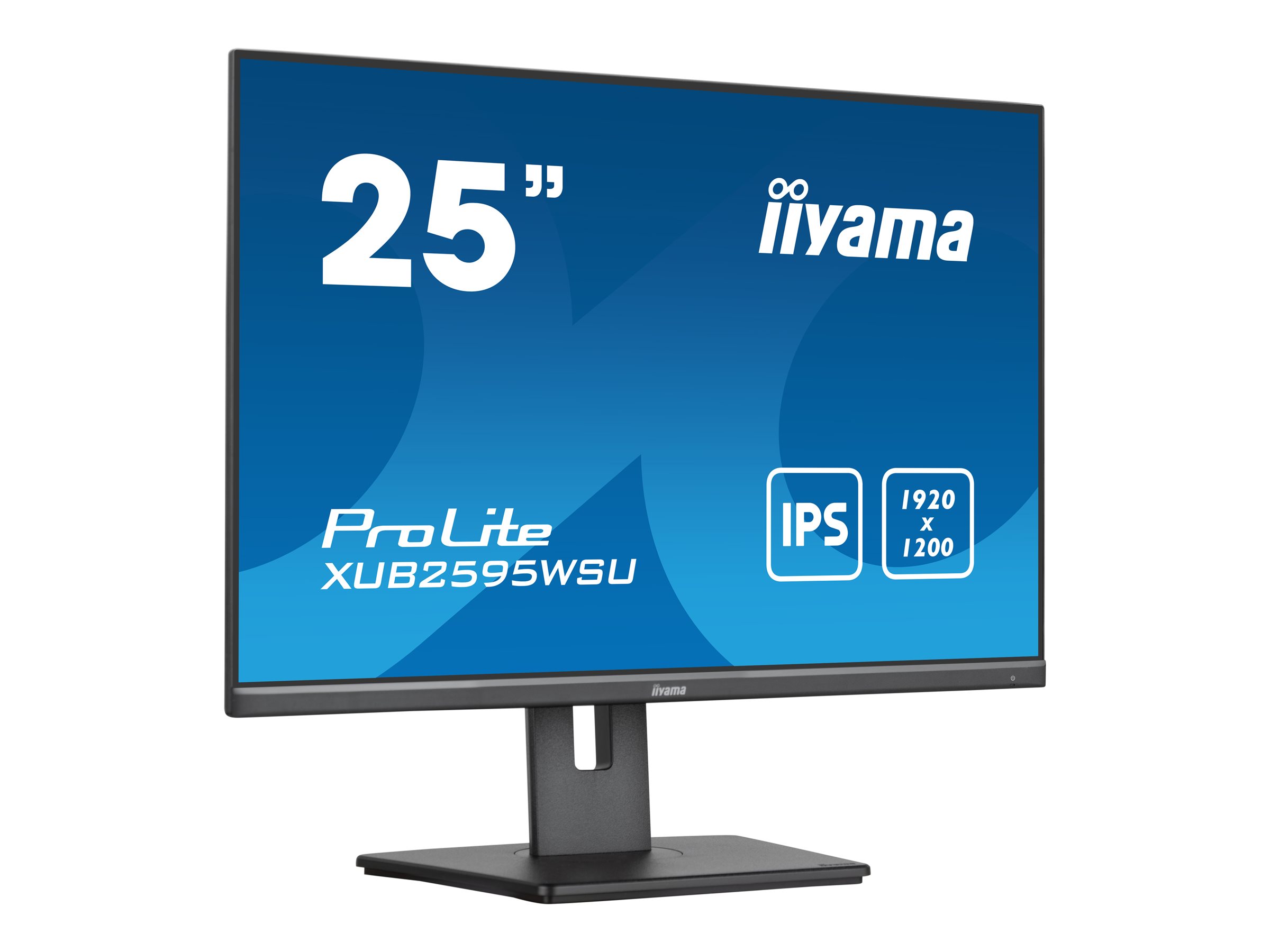 IIYAMA XUB2595WSU-B5 63,5cm 25Zoll ETE IPS-panel 1920x1200 300cd/m VGA HDMI DisplayPort 4ms Speakers USB HUB 2x2.0 15cm Height Adj.