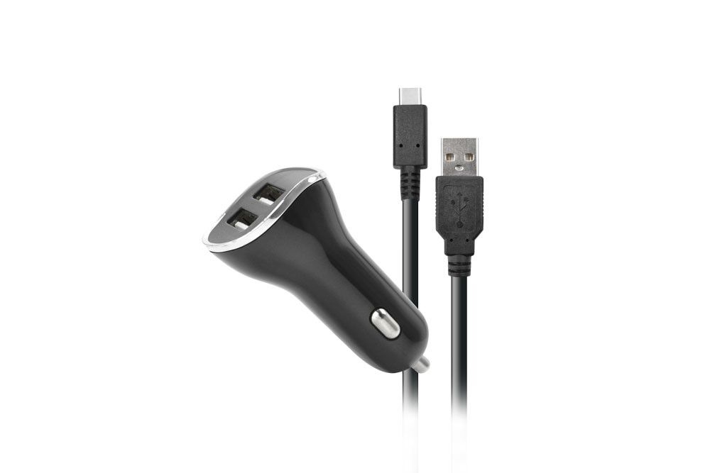LEXIP X STEELPLAY Car Charger with 2 USB Ports 26A 2m Charge Cable Switch