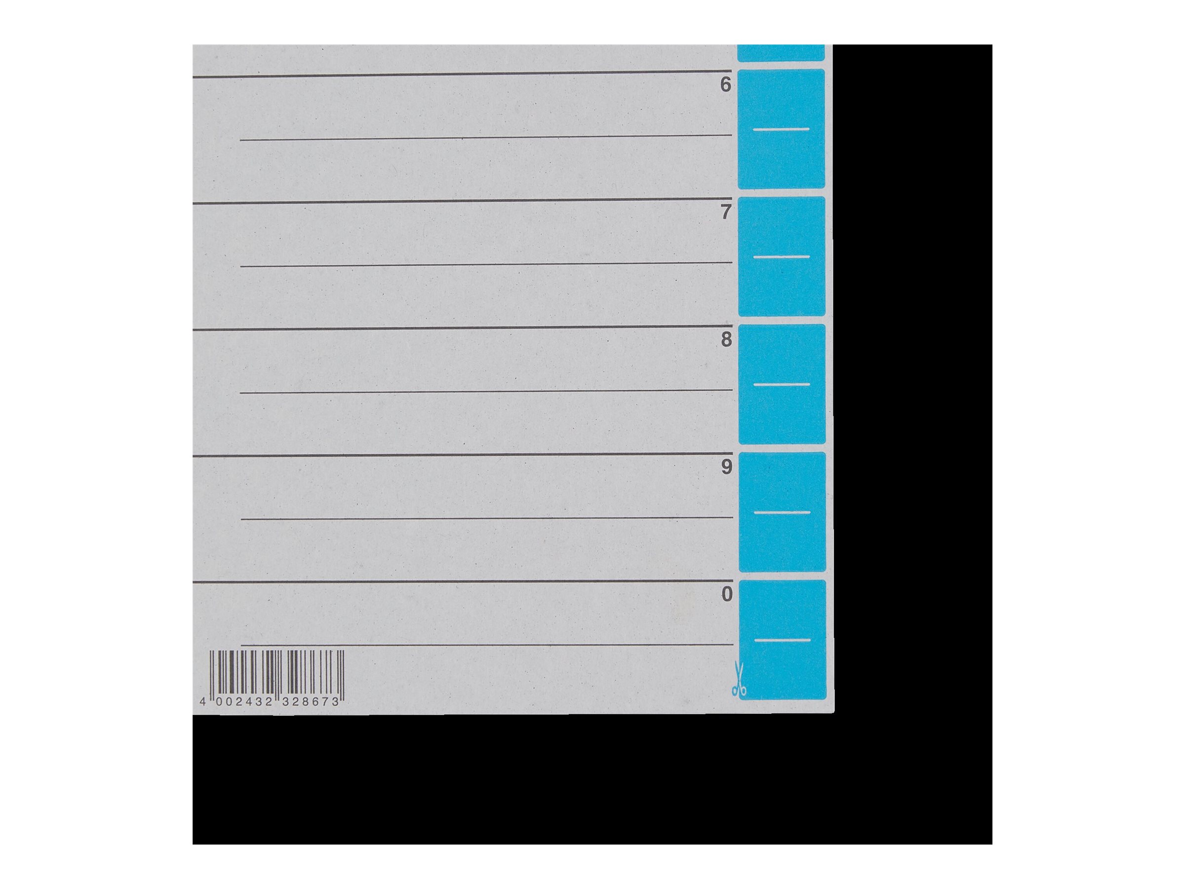LEITZ Trennblaetter 1652 1-0 hellblau, 25 St.