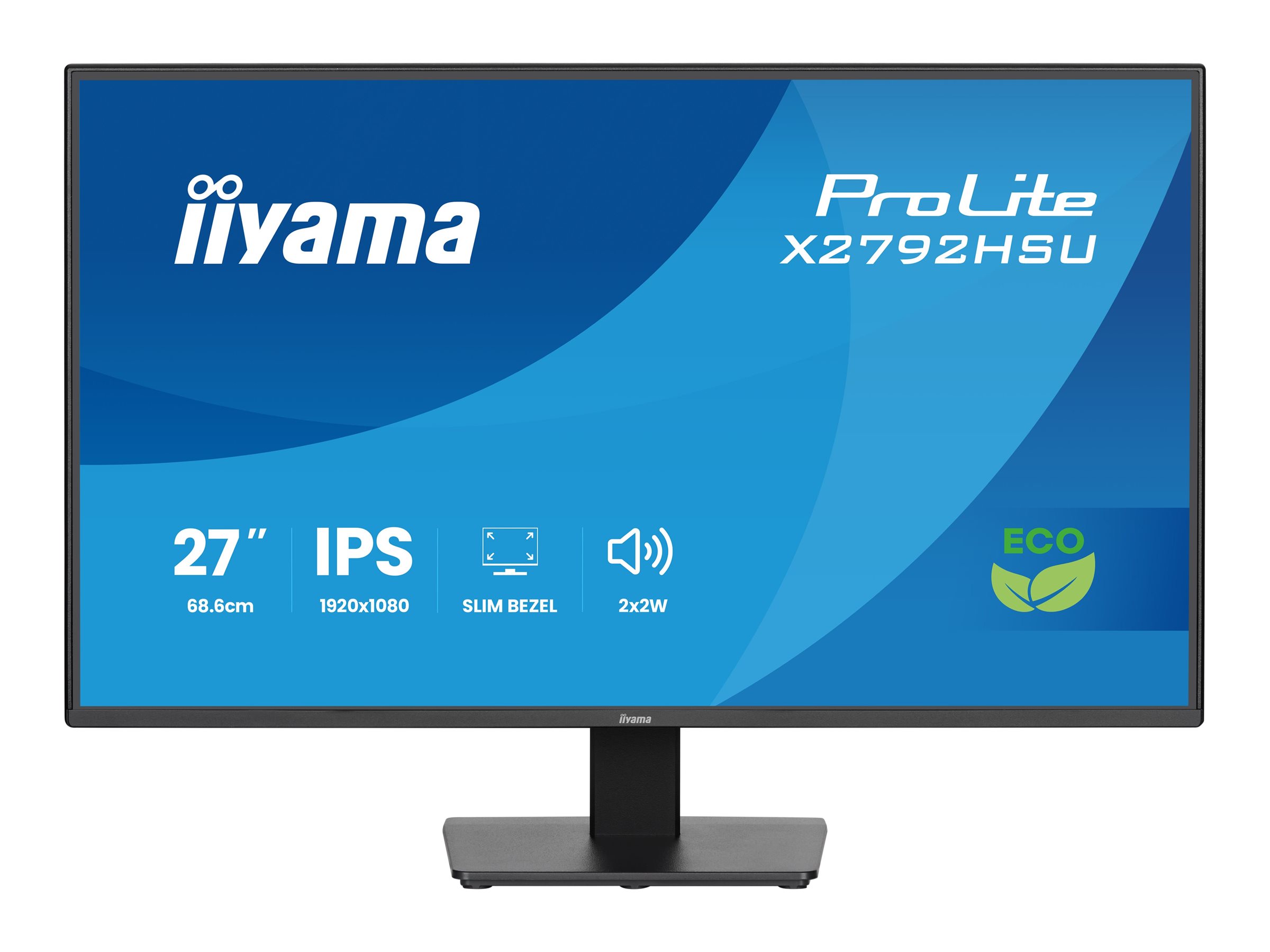 IIYAMA X2792HSU-B1 68,58cm 27Zoll IPS FHD 4-side slim bezel EyeSafe 2.0 120Hz 300cd/m2 3ms HDMI DP USB 2x3.2 Speakers