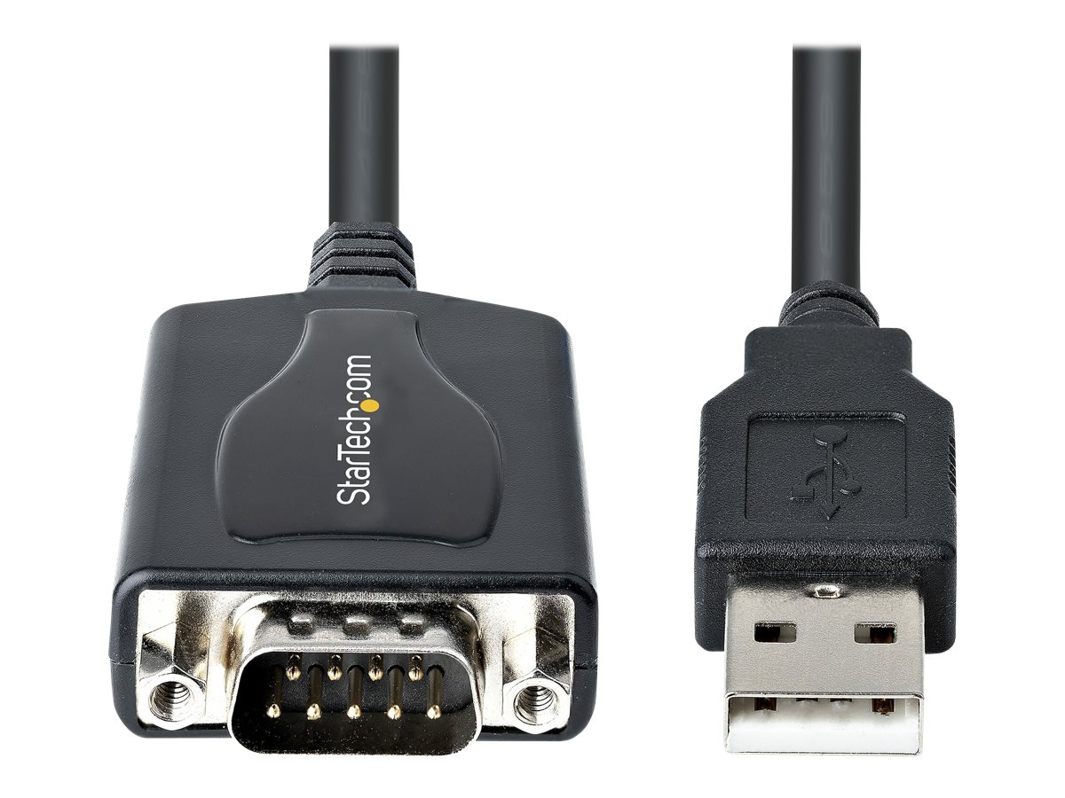 STARTECH.COM 1m USB auf RS232 Adapter mit COM Speicherung DB9 Stecker zu USB Konverter USB zu Seriell Adapter fuer PLC/Drucker/Scanne