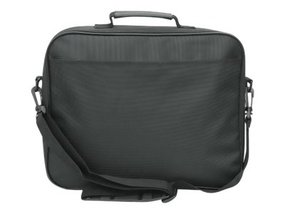 MANHATTAN Cambridge Clamshell Notebooktasche 35,8cm 14,1Zoll Staufächer an Front Rück und Innenseite Schultergurt Tragegriff schwarz