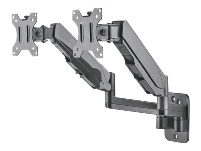 MANHATTAN Wandhalterung mit Gasdruckfeder und Kugelgelenk fuer zwei Monitore von 48,18-81,28cm 17Z-32Z und bis zu 8kg pro Arm MANHATTAN Wandhalterung mit Gasdruckfeder und Kugelgelenk fuer zwei Monitore von 48,18-81,28cm 17Z-32Z und bis zu 8kg pro Arm