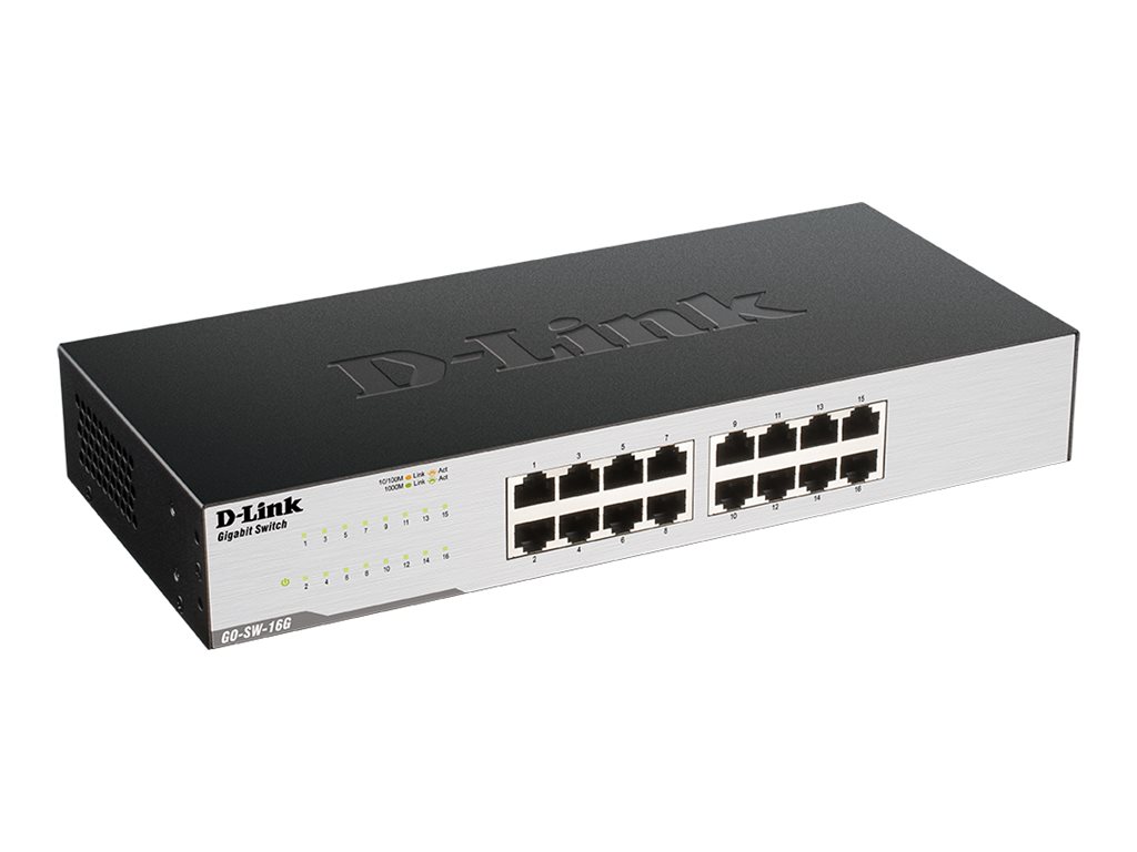 D-LINK GO-SW-16G 16-Port Gigabit Easy Desktop Switch 16x 10/100/1000 Mbps LAN Ports 32 Gbps Kapazitaet D-LINK GO-SW-16G 16-Port Gigabit Easy Desktop Switch 16x 10/100/1000 Mbps LAN Ports 32 Gbps Kapazitaet