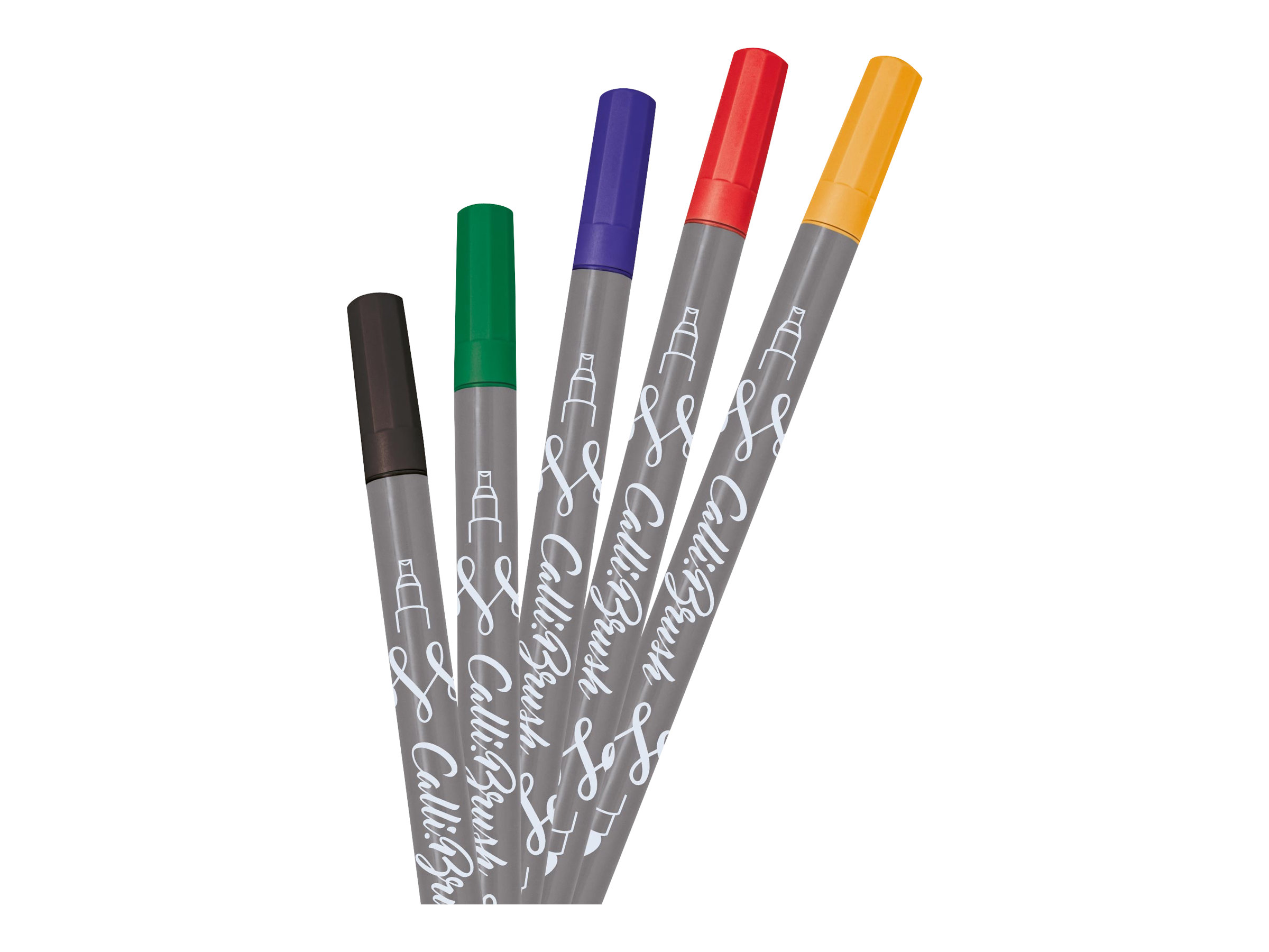 ONLINE® Calli.Brush Double Classic Brush-Pens farbsortiert, 5 St. ONLINE® Calli.Brush Double Classic Brush-Pens farbsortiert, 5 St.