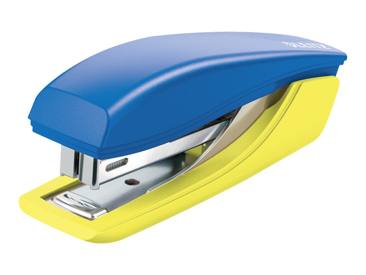 LEITZ Locher und Heftgeraete Set Urban Chic blaugelb