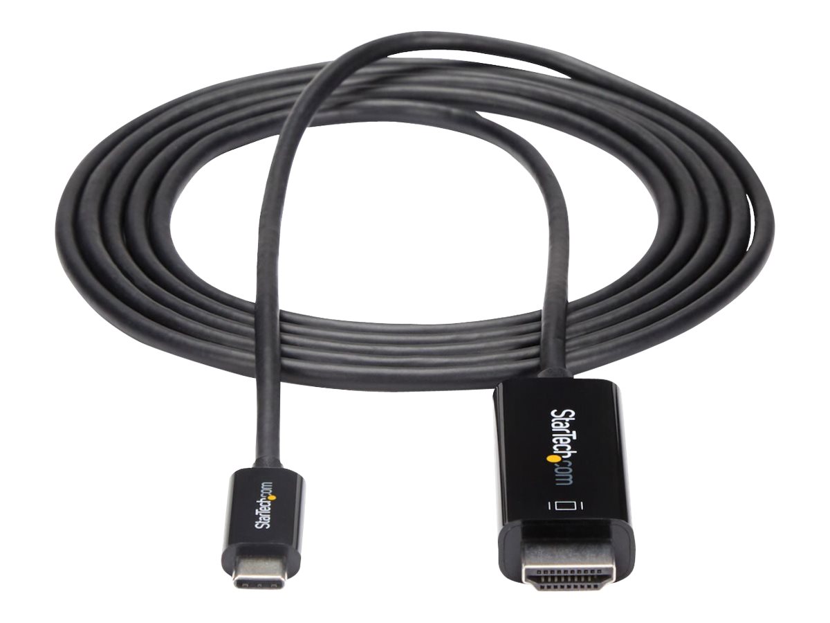 StarTech.com 2m USB-C auf HDMI Kabel - Monitorkabel - 4K bei 60Hz - USB Typ C zu HDMI Kabel - Schwarz - externer Videoadapter - VL100 - Schwarz