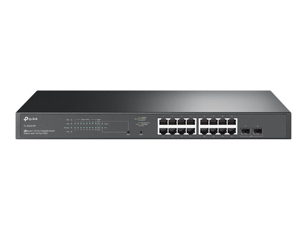 TP-LINK SG2218P Omada 18-Port PoE+ Gigabit Smart Switch with 2 SFP Slots TP-LINK SG2218P Omada 18-Port PoE+ Gigabit Smart Switch with 2 SFP Slots