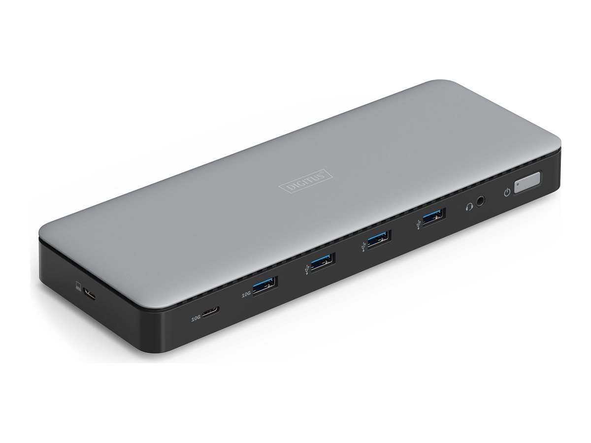 DIGITUS USB-C Docking Station 13-Port 3x HDMI 2x DP 4x USB-A 1x USB-C 1x RJ45 1x DC 1x Audio