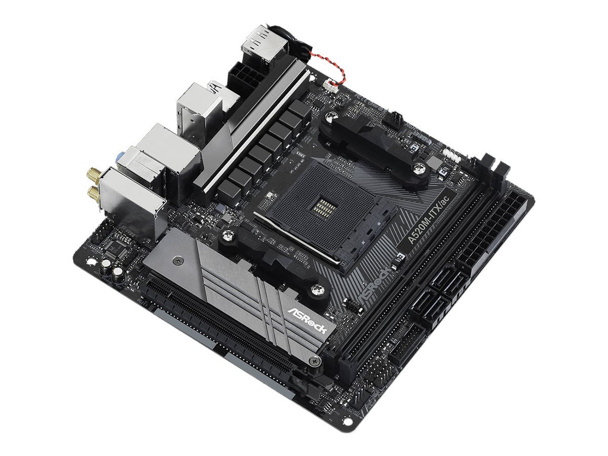 ASRock A520M-ITX/ac - Motherboard - Mini-ITX - Socket AM4 - AMD A520