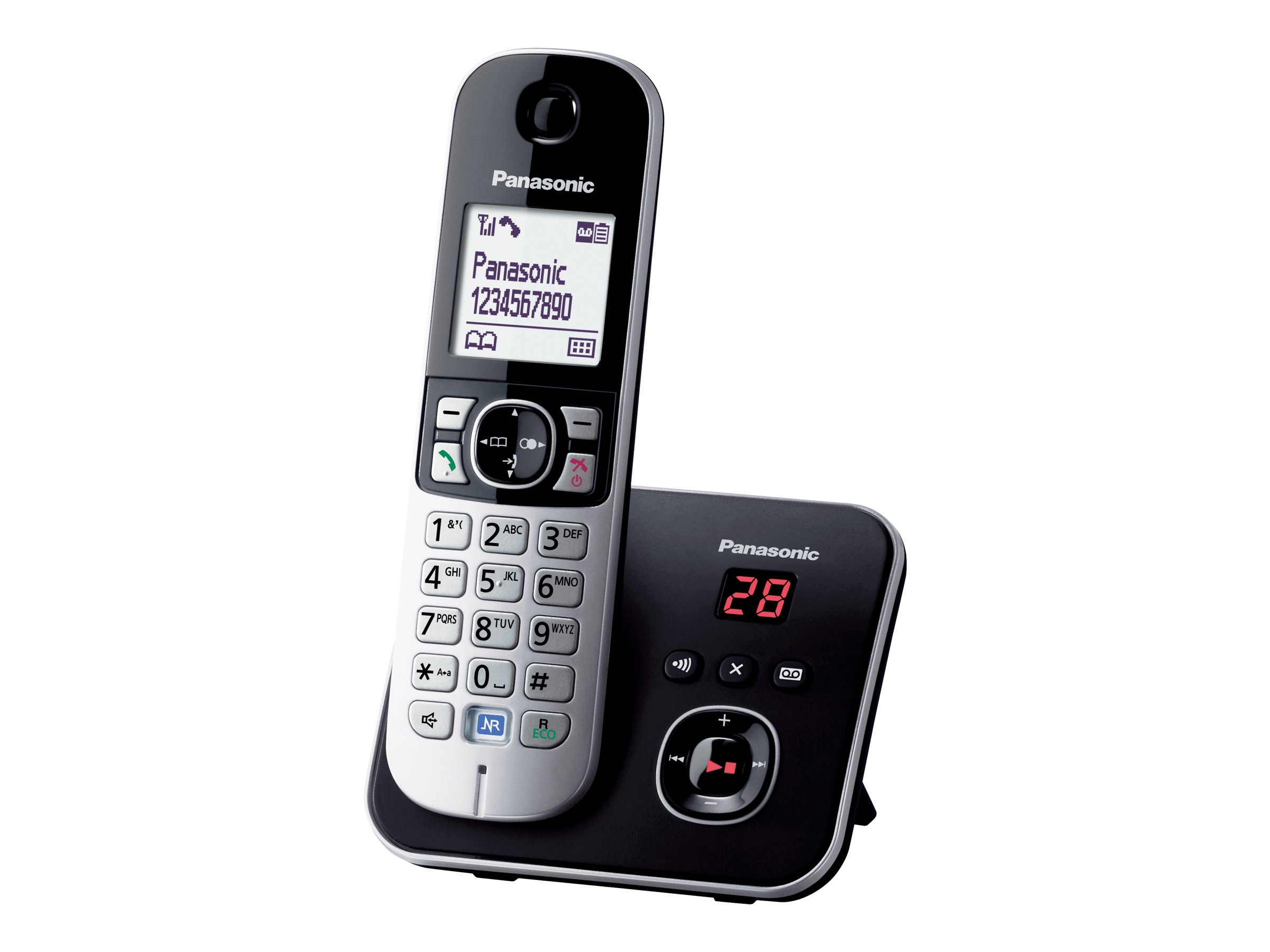 Panasonic KX-TG6821GB Schnurloses Telefon mit Anrufbeantworter schwarz-silber Panasonic KX-TG6821GB Schnurloses Telefon mit Anrufbeantworter schwarz-silber