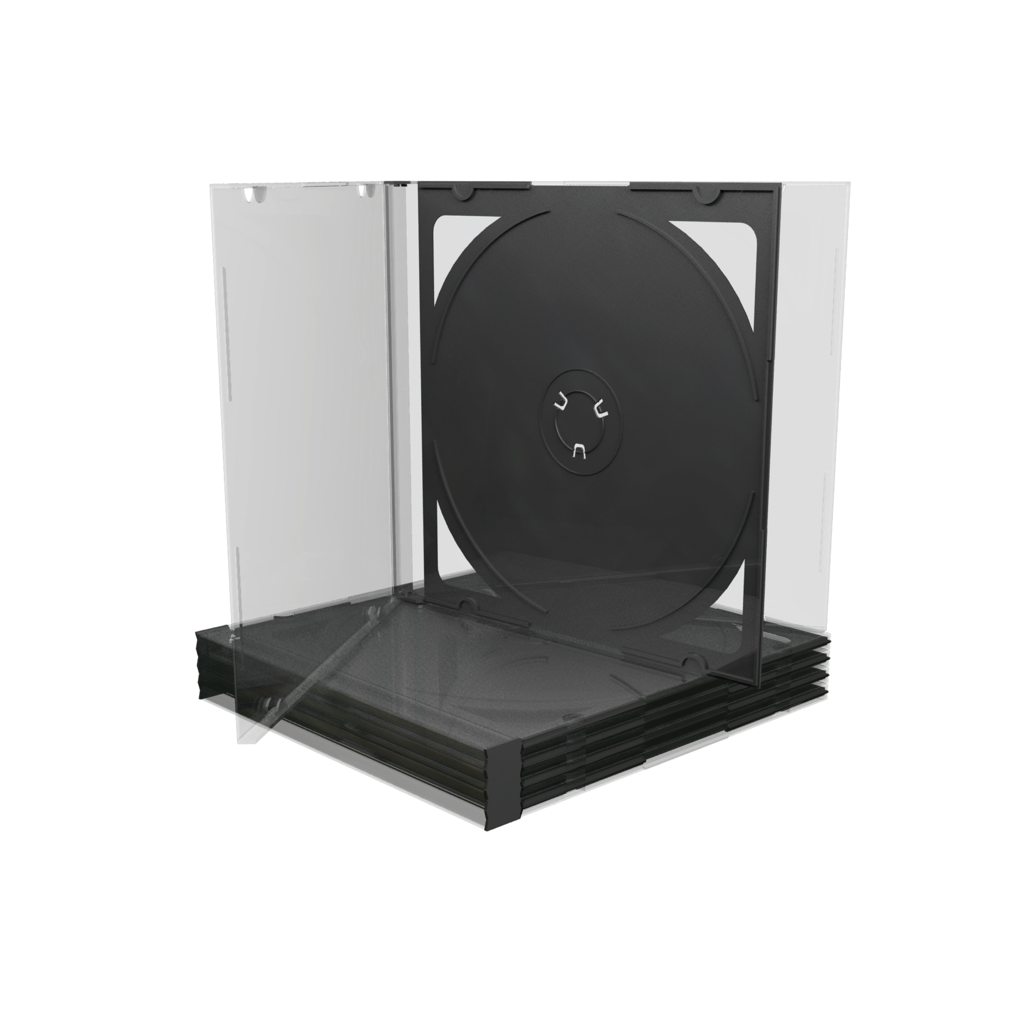 MediaRange 2er CDDVDHüllen Jewel Cases schwarz, 5 St
