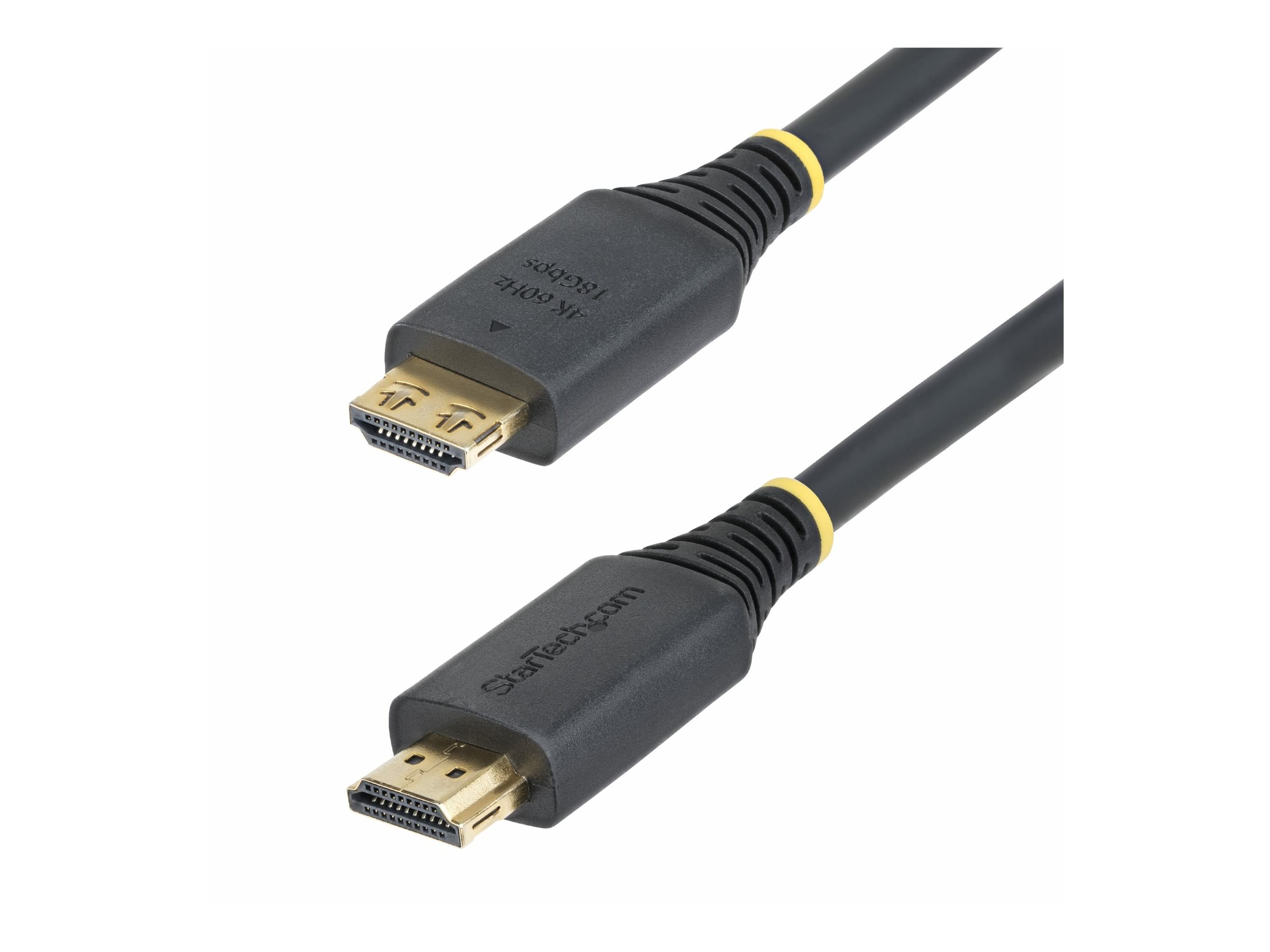 STARTECHCOM 5m High Speed HDMI Kabel mit Griffsteckern 4K 60Hz und 1440p 144Hz 18Gbps UHD HDMI ArceArc Kabel mit TPEMantel